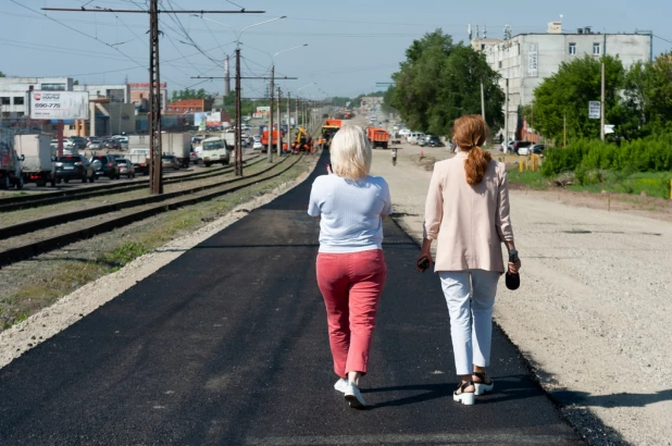 Реализация нацпроекта «Безопасные и качественные автомобильные дороги» в Барнауле.