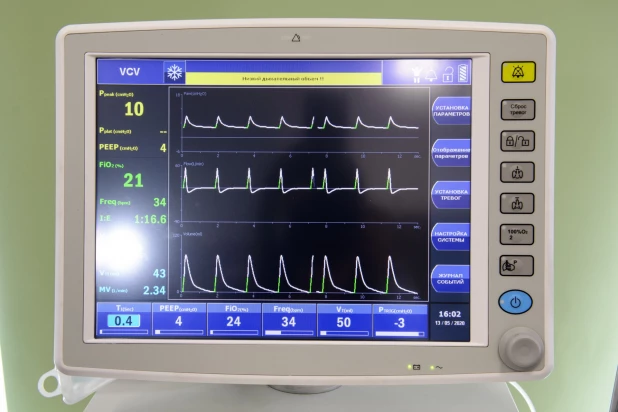 Новый аппарат ИВЛ в барнаульской клинической больнице №11.