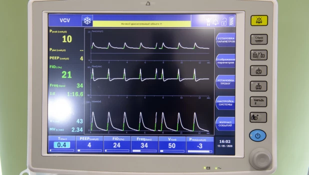 Новый аппарат ИВЛ в барнаульской клинической больнице №11.