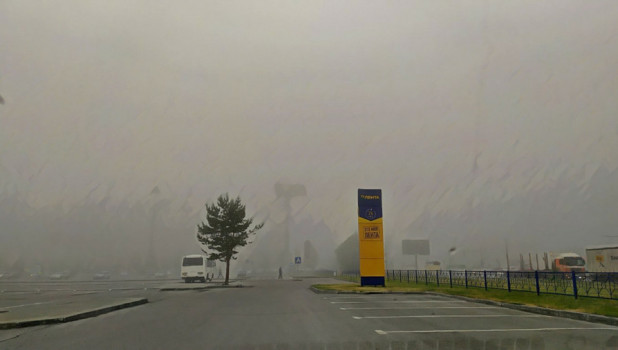 Туман в Барнауле 22 мая.