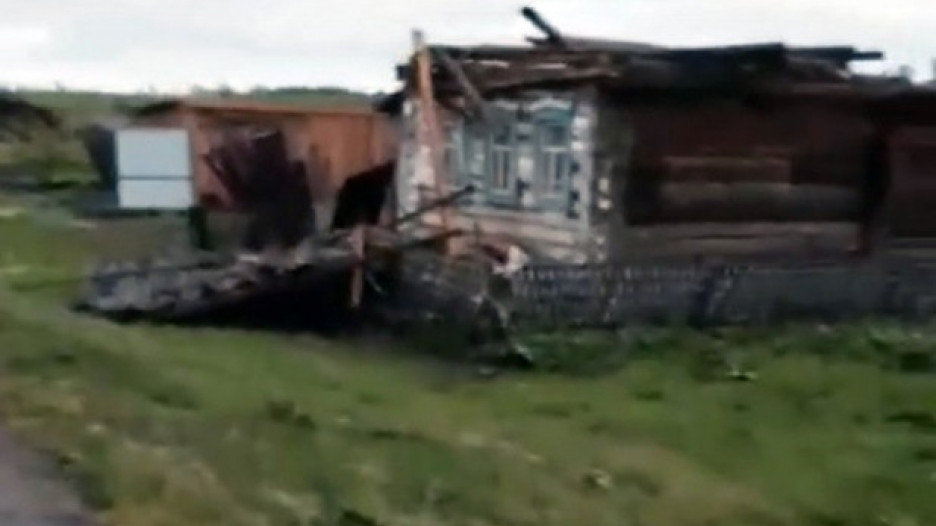 Последствия урагана в Кемеровской области.