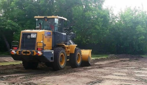 Строительство спортивной площадки в поселке Борзовая Заимка.