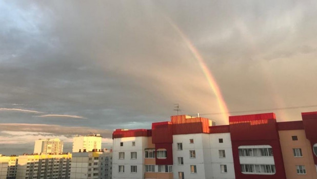 Двойная радуга в Барнауле.