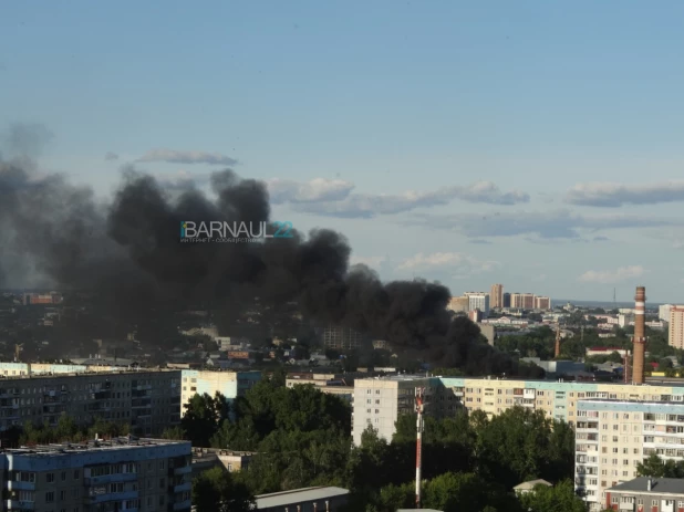 Пожар в районе ул. Сельскохозяйственная, 4е.