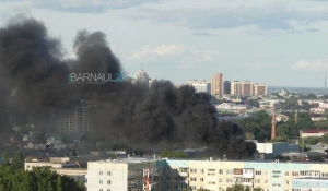 Пожар в районе ул. Сельскохозяйственная, 4е.