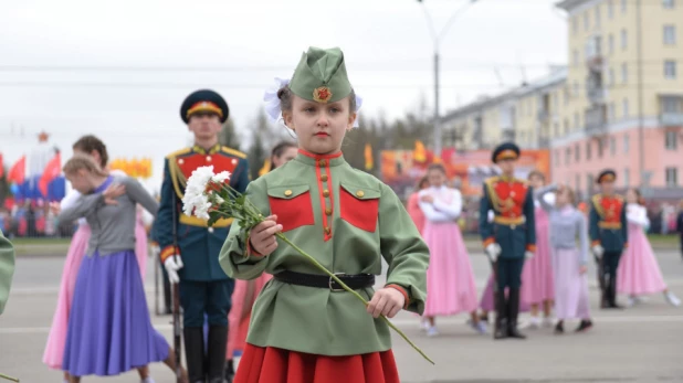 Парад Победы в Барнауле. 9 мая 2018 год.