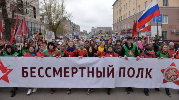 Парад Победы в Барнауле. 9 мая 2018 год.