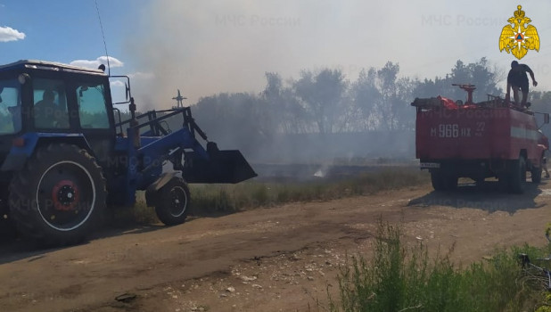 Ландшафтный пожар в Алтайском крае.
