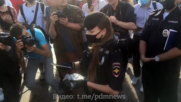 Акции протеста в Москве против поправок в Конституцию