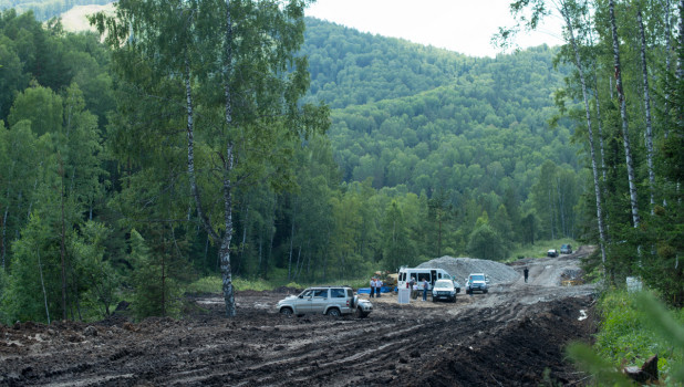 Строительство дороги в "Белокурихе-2".