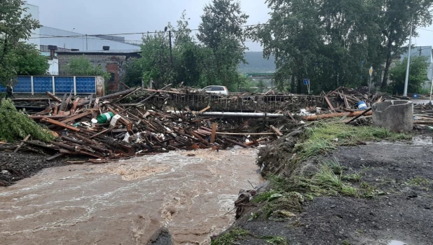 Потоп в городе Нижние Серги.