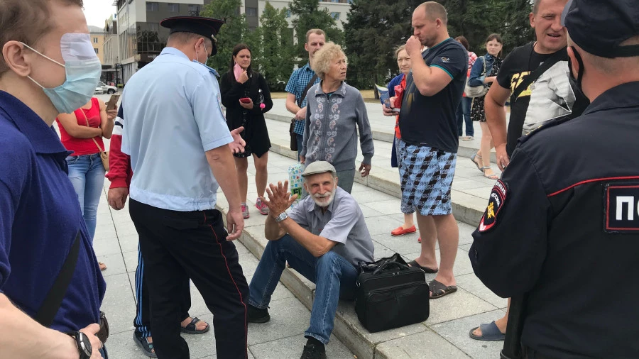 Акция в поддержку Хабаровска.