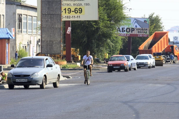 Ремонт дорог в Барнауле. 