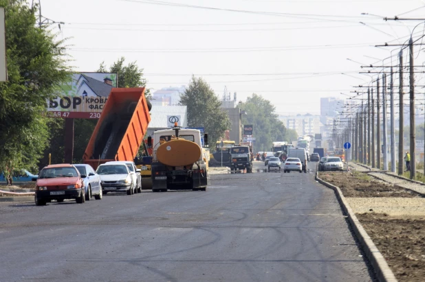 Ремонт дорог в Барнауле. 