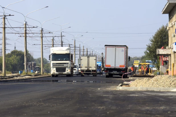 Ремонт дорог в Барнауле. 