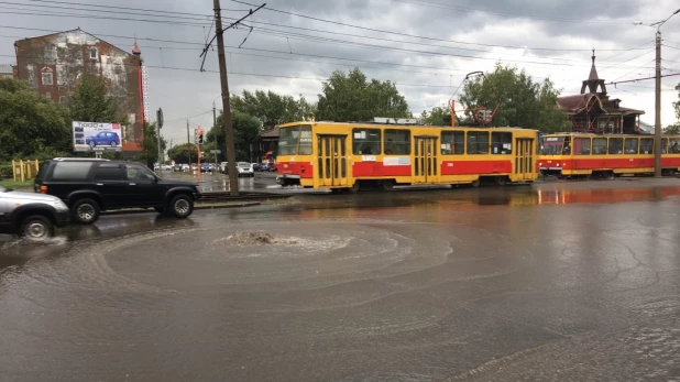 Ливень в Барнауле.