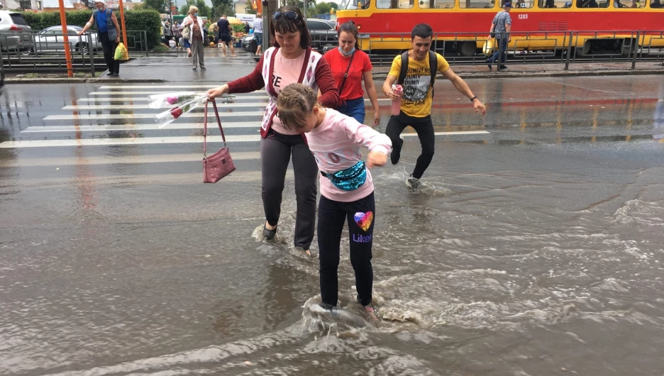 Ливень в Барнауле.