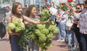 Протестующие из Беларуси.