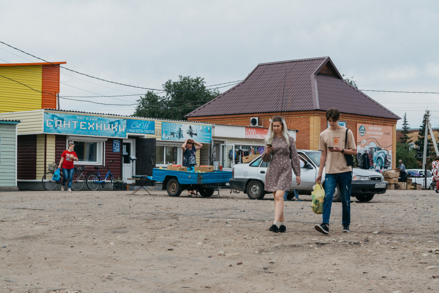 Рынок в селе Волчиха.