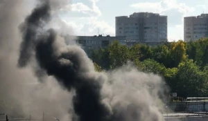 Пожар в Барнауле 29 августа 2020.