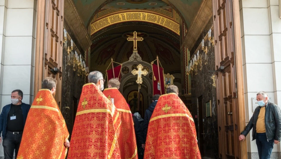 В храме Христа Спасителя, Калининград.