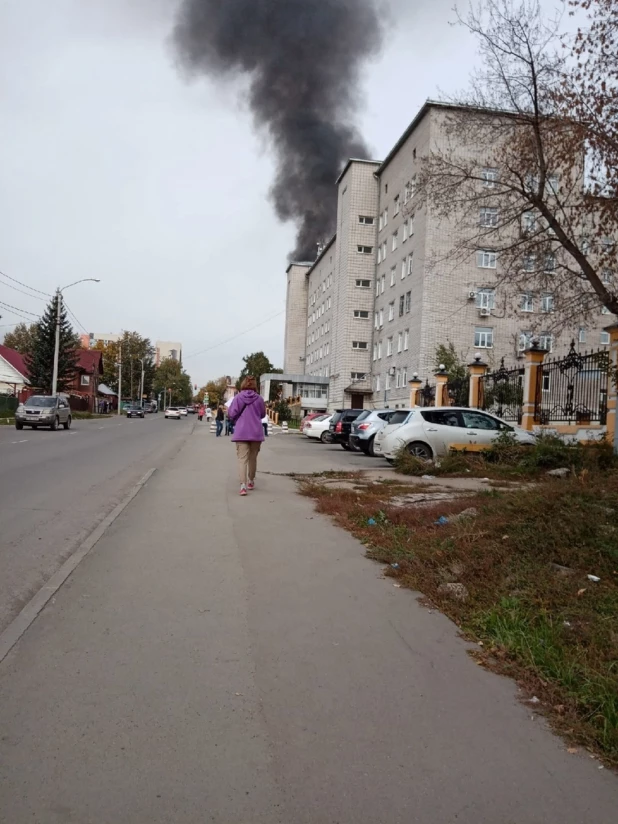 Пожар на ул. Петра Сухова.