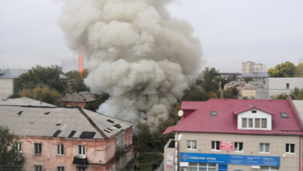 Пожар на ул. Петра Сухова.