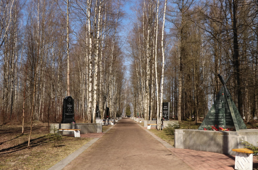 Мемориальный комплекс «Синявинские высоты». Здесь захоронено около 30 тысяч защитников Ленинграда изо всех регионов России и Ближнего зарубежья.  