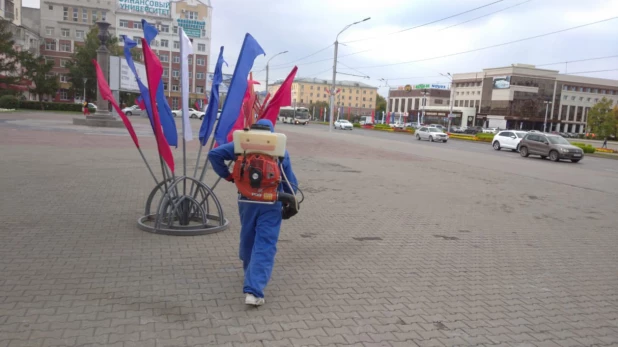 Предпраздничная дезинфекция Барнаула.