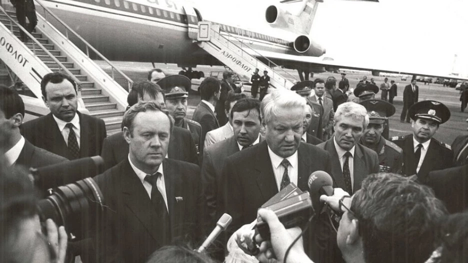 Май, 1992 год. Визит президента РФ Бориса Ельцина в Барнаул.