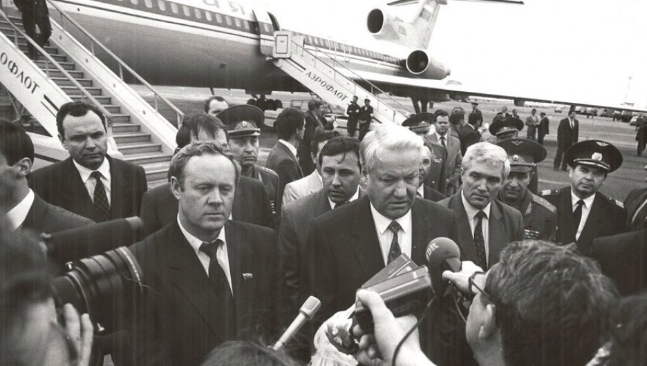 Май, 1992 год. Визит президента РФ Бориса Ельцина в Барнаул.