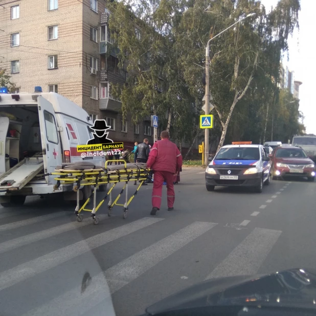 ДТП с ребенком на самокате в Барнауле.