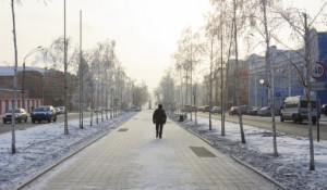 Зима пришла в Барнаул.