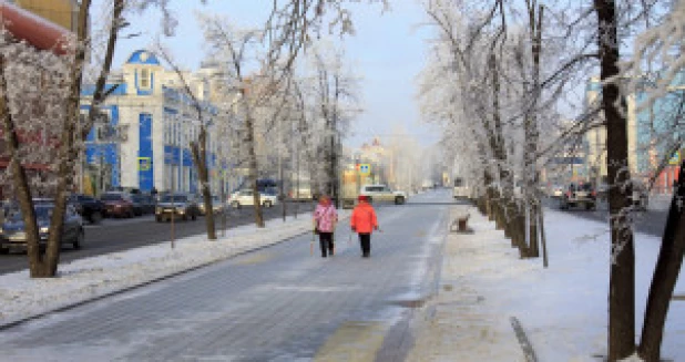 Зима пришла в Барнаул. 