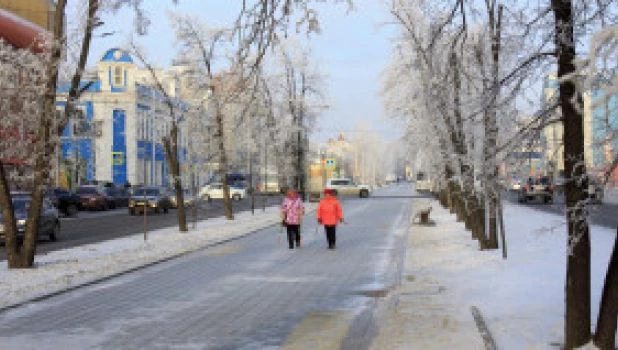 Зима пришла в Барнаул. 