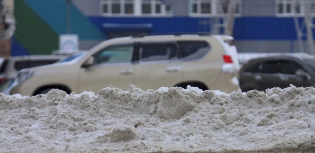 Барнаул после снегопада.