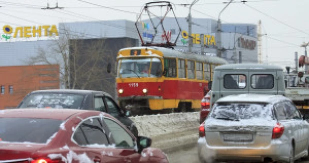 Барнаул после снегопада. 