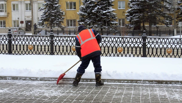 Барнаул после снегопада. 