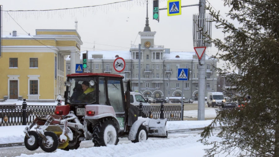 Барнаул после снегопада. 