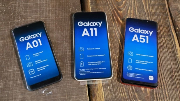 Смартфоны Samsung Galaxy А-01, А-11, А-51.