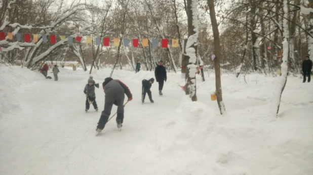 В барнаульском парке "Юбилейный".