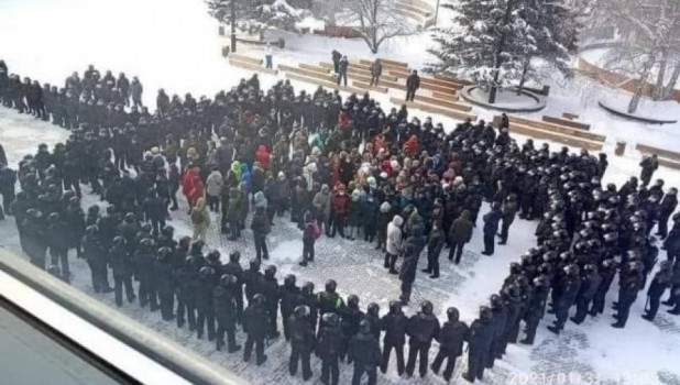 Акция протеста 31 января. Красноярск.