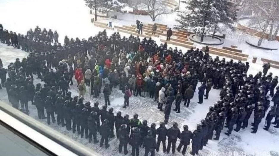 Акция протеста 31 января. Красноярск.