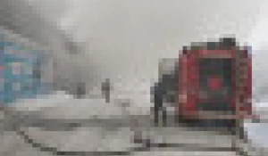 Пожар на складе "Автотрейд". Красноярск.