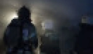 Крупный пожар на складе в Барнауле.