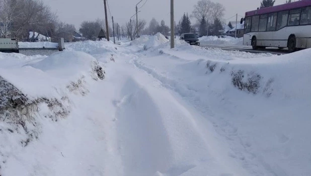 Снег во Власихе.