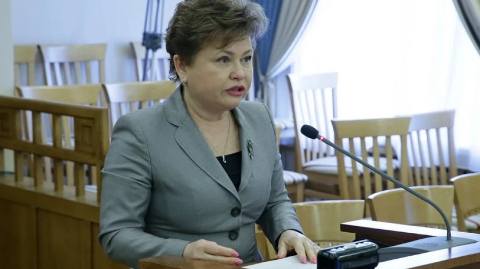 Стелла Штань. 31 марта 2021 года в правительстве Алтайского края. 
