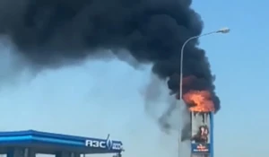 Пожар на АЗС под Новосибирском. 