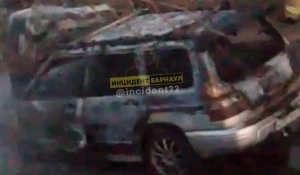 Сгорел Subaru Forester.