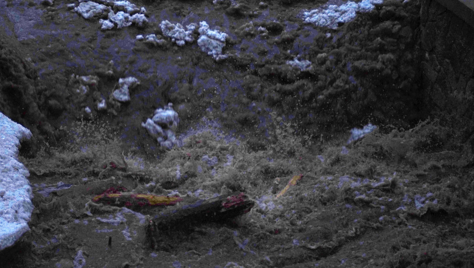 Мощное вскрытие Белокурихи со льдом и бревнами сняли на видео